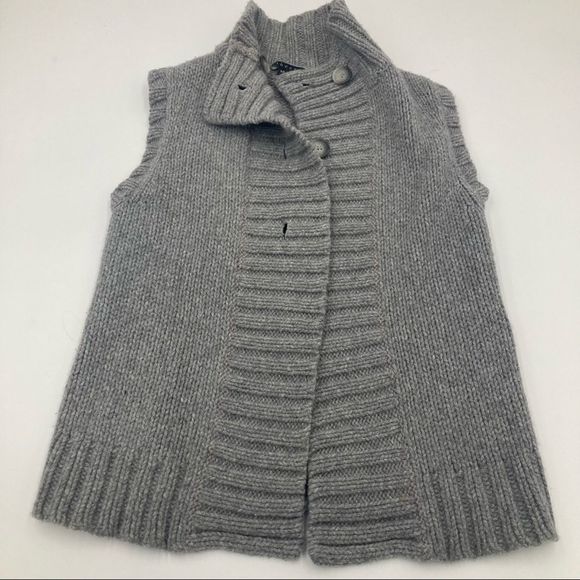 Theory grey button up vest - Picture 2 of 7